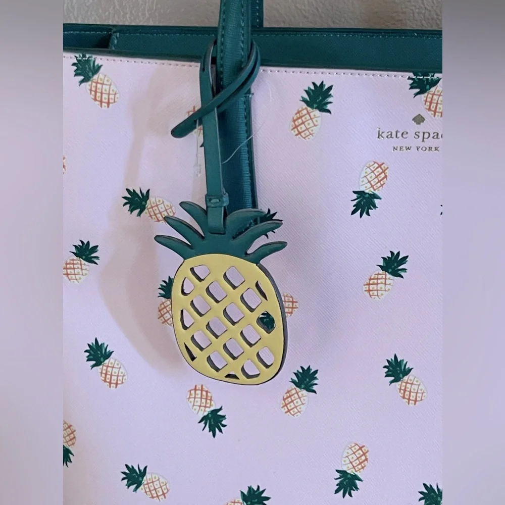 NWT: KATE SPADE NEW YORK Marlee Pineapple Tote Pink Multiple Color - Picture 7 of 11
